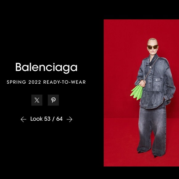 Balenciaga oversized denim jacket Spring 22 RTW - Picture 2 of 16